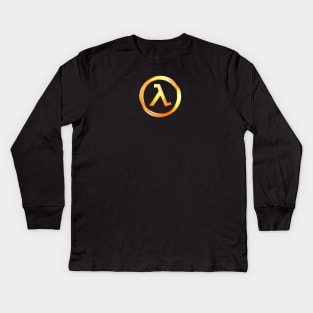 Half Life Lambda Symbol (Variant) Kids Long Sleeve T-Shirt